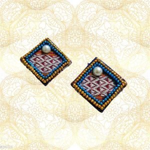 Urvi- Khun Fabric Earrings Model-SCE4-by Sameesh Creations