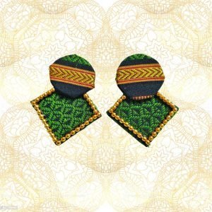 Urvi- Khun Fabric Earrings Model-SCE5-by Sameesh Creations