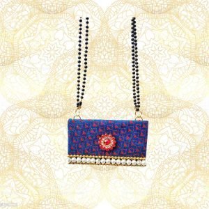 Aakarshini- Khun Fabric Mangalsutra Necklace Model-SCM009-by Sameesh Creations