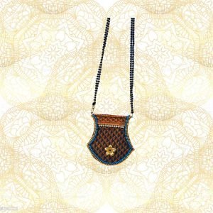 Aakarshini- Khun Fabric Mangalsutra Necklace Model-SCM002-by Sameesh Creations