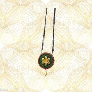 Aakarshini- Khun Fabric Mangalsutra Necklace Model-SCM005-by Sameesh Creations