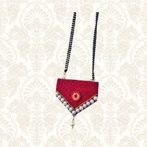 Aakarshini- Khun Fabric Mangalsutra Necklace Model-SCM006-by Sameesh Creations