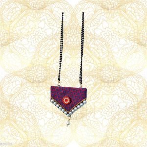 Aakarshini- Khun Fabric Mangalsutra Necklace Model-SCM007-by Sameesh Creations