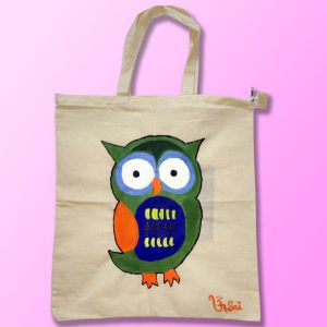 Asaadharan-Eco Shopping Bags-Owl-OS0004-by OM SAI Arts