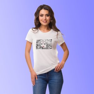 ZingerTees – Goddess Durga Handpainted T-Shirt – Women