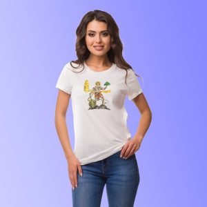 ZingerTees – Lord Hanuman Handpainted T-Shirt – Women