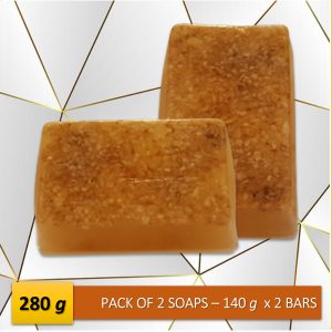 LUXE Honey & Oats Gentle Exfoliating Bar Handmade Herbal Soap-Set of 2 (140 Grams x 2 Soaps)-EL1122103