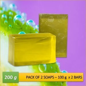 Lemon Handmade Herbal Soap-Set of 2 (100 Grams x 2 Soaps)-EL1111105