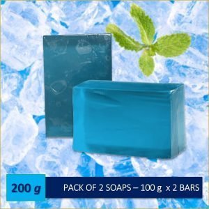 Mint-Menthol Handmade Herbal Soap-Set of 2 (100 Grams x 2 Soaps)-EL1111106