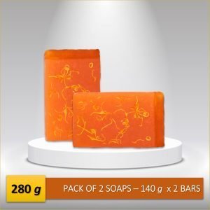 Orange Zest Goat Milk Handmade Herbal Soap-Set of 2 (140 Grams x 2 Soaps)-EL1112301