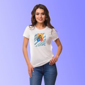 ZingerTees – Lord Shiva – Ardhnarishwar Handpainted T-Shirt – Women