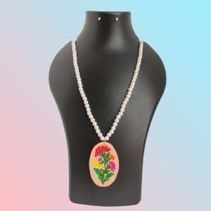 Pearl Necklace-Mouldit Clay Handmade Jewellery-by Rashmi’s Art-RA025