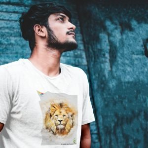 Printed T Shirts-Eco Earth-Lion-by ZingerTees-Unisex-EL9120032