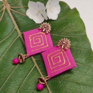 Prakriti – Handmade Fabric Earrings-Rashmi’s Art-Jewelry–RA0034