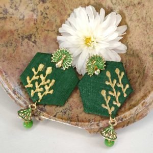 Vikritii – Handmade Fabric Earrings-Rashmi’s Art-Jewelry–RA0035