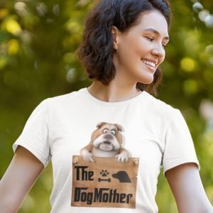 Printed T Shirts-The DogMother Design-by ZingerTees-For Women-EL9120060