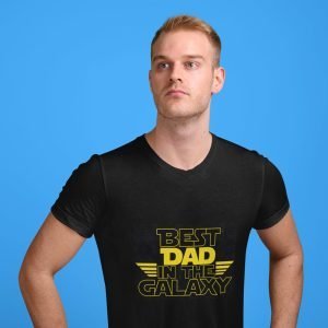 Printed T Shirts-Best Dad In the Galaxy Design-by ZingerTees-For Men-EL9120069