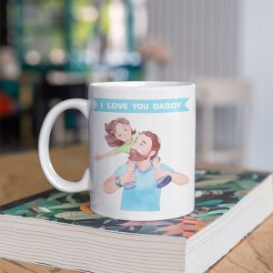 Printed Ceramic Mug I Love You Dad Design-by ZingerTees -EL7222116