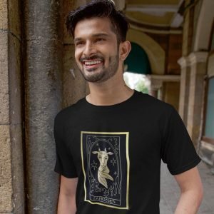 EQUAL LIFE PRINTED T SHIRTS-ZODIAC SIGN-SERIES-1-CAPRICON DESIGN-BY ZINGERTEES-UNISEX-EL9120086