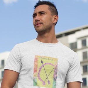 EQUAL LIFE PRINTED T SHIRTS-ZODIAC SIGN-SERIES-2-SAGITTARIUS DESIGN-BY ZINGERTEES-UNISEX-EL9120097