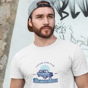 Printed T Shirts-Classic Beauties Vintage Car Club Series – Design No.5-by ZingerTees-Men-EL9120151