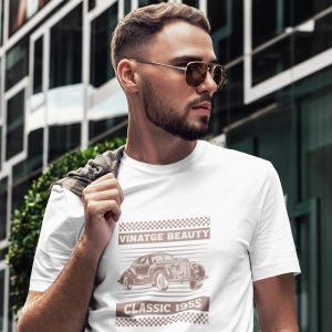 Printed T Shirts-Classic Beauties Vintage Car Club Series – Design No.7-by ZingerTees-Men-EL9120153