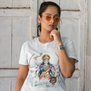 Printed T Shirts-Goddess Durga – Water Color Design-by ZingerTees-Unisex-EL9120123