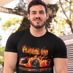 Printed T Shirts-Flame Art Series -3 – Flame On Design for Bikers-by ZingerTees-Unisex-EL9120159