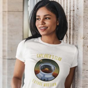 Printed T Shirts-Funny Alien Message 4 – Future Martian Design-by ZingerTees-Unisex-EL9120129