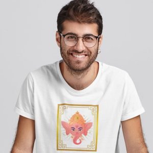 Printed T Shirts-God – Ganesha – 5 – Mahabala: Enormously Strong Lord Design-by ZingerTees-Unisex-EL9120212