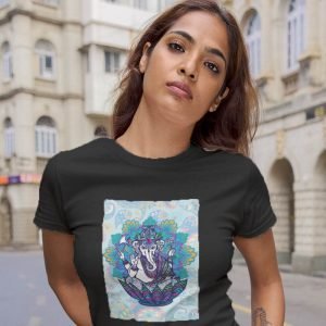 Printed T Shirts-God – Ganesha Mandala Design-by ZingerTees-Unisex-EL9120120