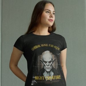 Printed T Shirts-Horror Movie Club Series -4-Vampire Night Creature Design-by ZingerTees-Unisex-EL9120168