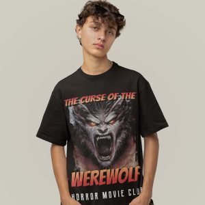 Printed T Shirts-Horror Movie Club Series -7-Curse of the Werewolf Design-by ZingerTees-Unisex-EL9120171