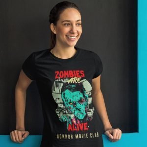 Printed T Shirts-Horror Movie Club Series -8-Zombies are Alive Design-by ZingerTees-Unisex-EL9120172