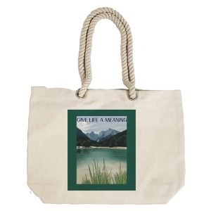 EqualLife – Printed 100% Recycled Cotton Canvas Tote Bag – Give Life a Meaning Design – EL8220139