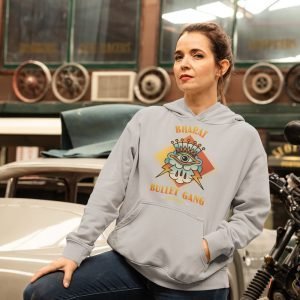 Printed Hoodie-Bharat Bullet Gang Est.1947 – Biker Design-by ZingerTees-Unisex-EL9410013