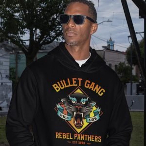 Printed Hoodie-Bullet Gang Rebel Panther Est.2000 – Biker Design-by ZingerTees-Unisex-EL9410016