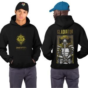 Printed Hoodie-Gladiator Legendary Warrior Design-by ZingerTees-Unisex-EL9410002