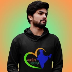 Printed Hoodie-Celebrate India Series – Jai Hind Jai Bhart Design-by ZingerTees-Unisex-EL9410023