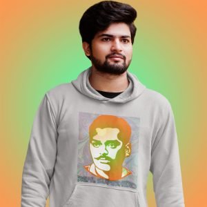 Printed Hoodie-Celebrate India Series – Chandra Shekhar Azad a Real Superhero Design-by ZingerTees-Unisex-EL9410025