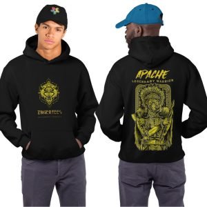 Printed Hoodie-Apache Legendary Warrior Design-by ZingerTees-Unisex-EL9410004