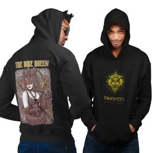 Printed Hoodie-The Bike Queen Design-by ZingerTees-Unisex-EL9410006