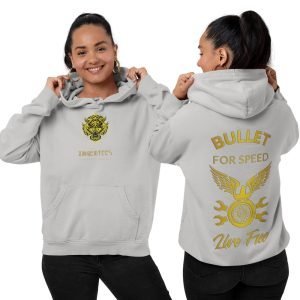 Printed Hoodie-Bullet For Speed Live Free – Biker Design-by ZingerTees-Unisex-EL9410009