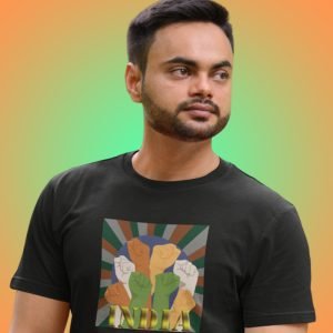 Printed T Shirts-Celebrate India Series – New And Powerful India Design-by ZingerTees-Unisex-EL9120250