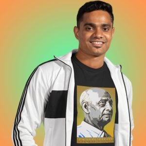 Printed T Shirts-Celebrate India Series – Sardar Patel The Iron Man Who Made Iron India Design-by ZingerTees-Unisex-EL9120252