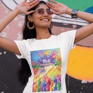 Printed T Shirts-Poly Super Dry Fit – Holi Celebration Series – Holi Troopers Design No.2-by ZingerTees-Unisex-EL9120308