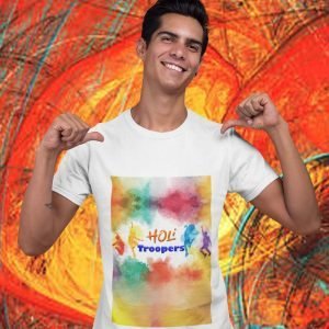 Printed T Shirts-Poly Super Dry Fit – Holi Celebration Series – Holi Troopers Design No.3-by ZingerTees-Unisex-EL9120309