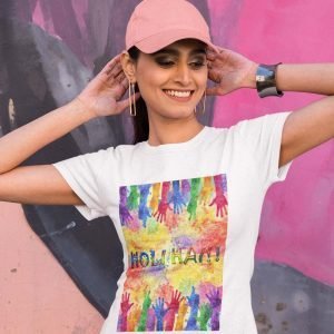 Printed T Shirts-Poly Super Dry Fit – Holi Celebration Series – Holi Hai All Hand In Design-by ZingerTees-Unisex-EL9120310