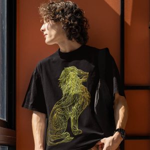 Printed T Shirts-Mandala Series – Lion Design-by ZingerTees-Unisex-EL9120295