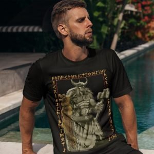 Printed T Shirts-Viking Gods Series – Thor Odinson The Mightiest Warrior God of Thunder Design-by ZingerTees-Unisex-EL9120279